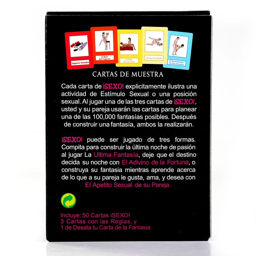 Cartas De Posición Sexual En Inglés Y Español, Juegos De Rol Para Adultos,  Comandos De Dormitorio, Juguetes Sexuales Para Parejas, Más De 18 Productos  Eróticos - Regional SexShop